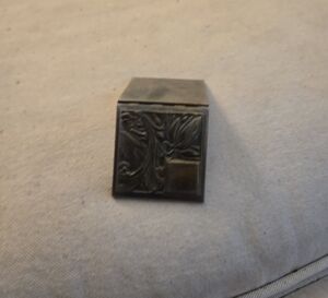 Vintage Square Metal Trinket Box